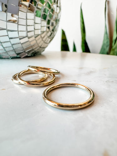 Chunky Gold Smooth Stacking Ring