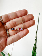 Load image into Gallery viewer, Gemstone Baguette Bar Dainty Necklace