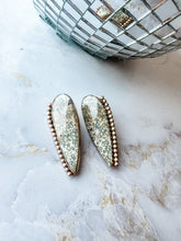 Load image into Gallery viewer, Sediment Jasper Gold Beaded Statement Earrings