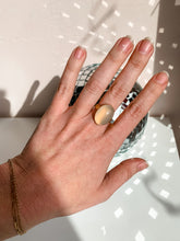 Load image into Gallery viewer, Golden Chalcedony Contemporary Statement Ring - Size 7