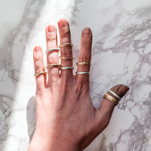 Load image into Gallery viewer, Chunky Hammered Gold Band