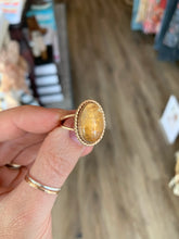 Load image into Gallery viewer, Gold and Citrine Antique Style Ring size 7.5