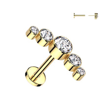 Load image into Gallery viewer, Crescent Swarovski Flat Back Earring