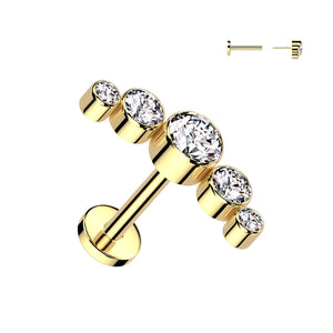 Crescent Swarovski Flat Back Earring