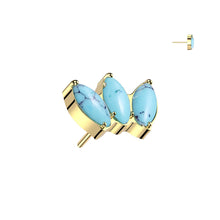 Load image into Gallery viewer, Turquoise Stacker Flat Back Earring