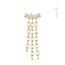 Load image into Gallery viewer, Triple Chain Flat Back Earring