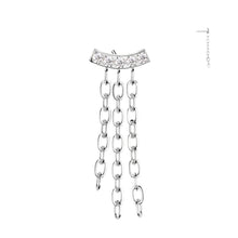 Load image into Gallery viewer, Triple Chain Flat Back Earring