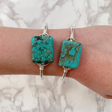 Load image into Gallery viewer, Turquoise Square Cuff