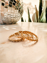 Load image into Gallery viewer, Woven Gold Fill Stacking Ring