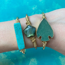 Load image into Gallery viewer, Turquoise Bar Cuff