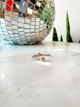 Load image into Gallery viewer, Double Diamond Adjustable Gold Ring