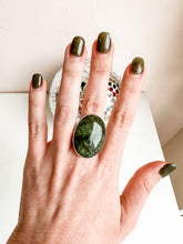 Load image into Gallery viewer, Moss Agate Sterling Silver Statement Ring - Size 8
