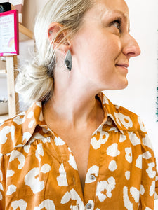 Mirror Jasper Slice Earrings