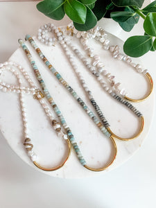 Not Your Mama's Layered Necklace - Amazonite Heishe