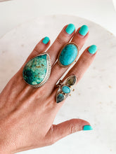 Load image into Gallery viewer, Thick Thirty Extra Bold Turquoise Statement Ring - 7.5