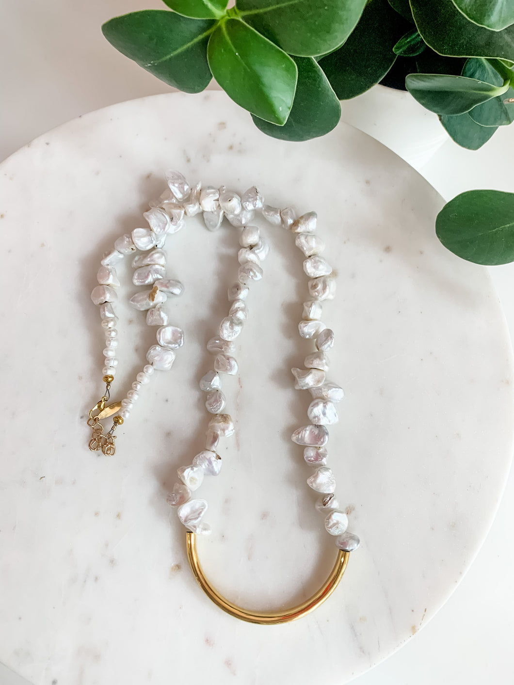 Not Your Mama's Layered Necklace - Freeform Pearl