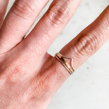 Load image into Gallery viewer, Chevron Dainty Stacker Ring