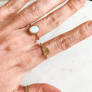 You Are the Sun Stacking Ring Gold