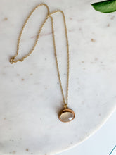 Load image into Gallery viewer, Chalcedony Halo Gold Delicate Necklace