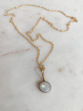Load image into Gallery viewer, Offset Moonstone Dainty Necklace