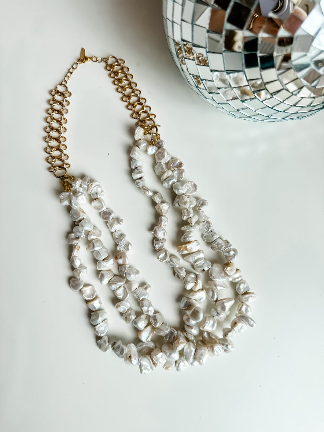 Mega Layered Freshwater Pearl Necklace