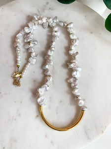 Not Your Mama's Layered Necklace - Freeform Pearl