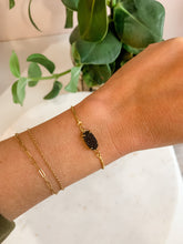Load image into Gallery viewer, Black Faceted Druzy Bolo Bracelet