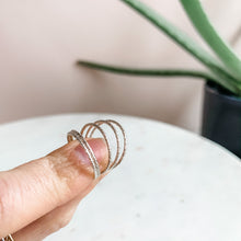 Load image into Gallery viewer, Silver Sparkle Stacking Ring