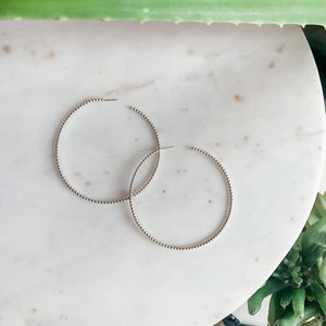 Goal Digger Beaded Wire Hoops