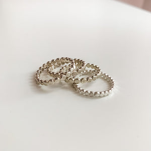 Bubble Stacking Ring Silver