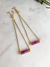 Load image into Gallery viewer, Amethyst Bar Bolo Bracelet