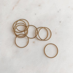 Gold Twist Stacking Rings