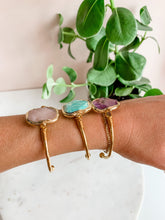 Load image into Gallery viewer, Faceted Gemstone Cuff Bracelet