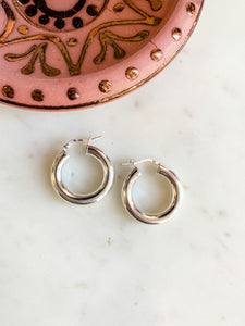 Chunky Sterling Silver Endless Hoops
