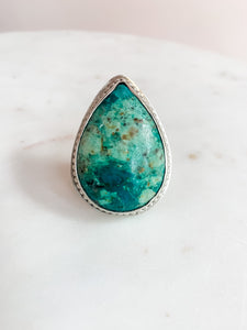 Thick Thirty Extra Bold Turquoise Statement Ring - 7.5