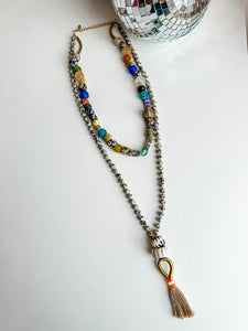 Twisted Sisters Multi Layer African Bead Necklace