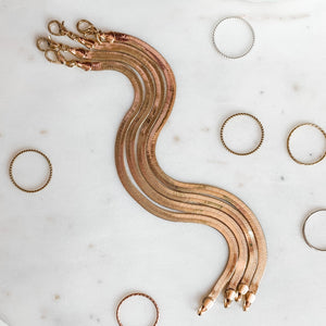 Stunna Liquid Gold 18k Gold Fill Snake Chain Bracelet