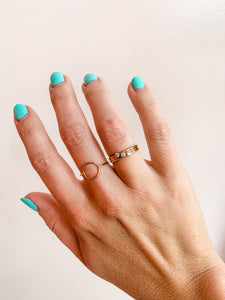 Tiny CZ Stacking Ring - Gold