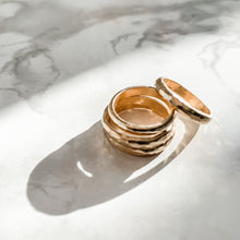 Load image into Gallery viewer, Chunky Hammered Gold Band