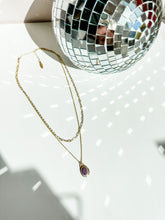 Load image into Gallery viewer, Amethyst Double Up Layering Necklace