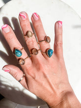 Load image into Gallery viewer, Turquoise Teardrop Delicate Ring
