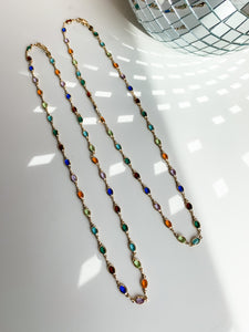 Rainbow Gemstone Layering Necklace