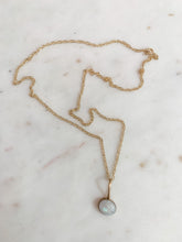 Load image into Gallery viewer, Offset Moonstone Dainty Necklace