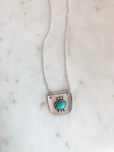 Load image into Gallery viewer, Amazonite Sterling Silver Shield Dainty Necklace