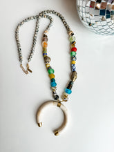 Load image into Gallery viewer, Mayan Crescent African Bead Necklace