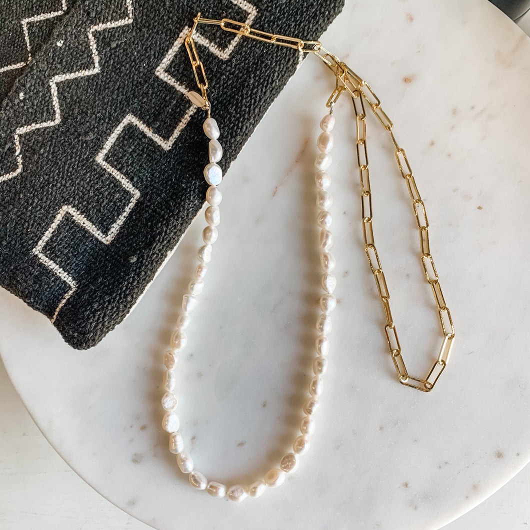 50/50 Pearl Wrap Necklace