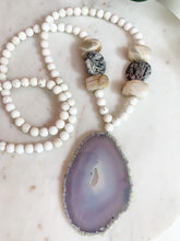 Load image into Gallery viewer, White Agate and Moonstone Statement Necklace