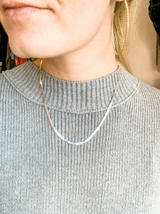 Stunna Molten Sterling Silver Snake Chain Necklace